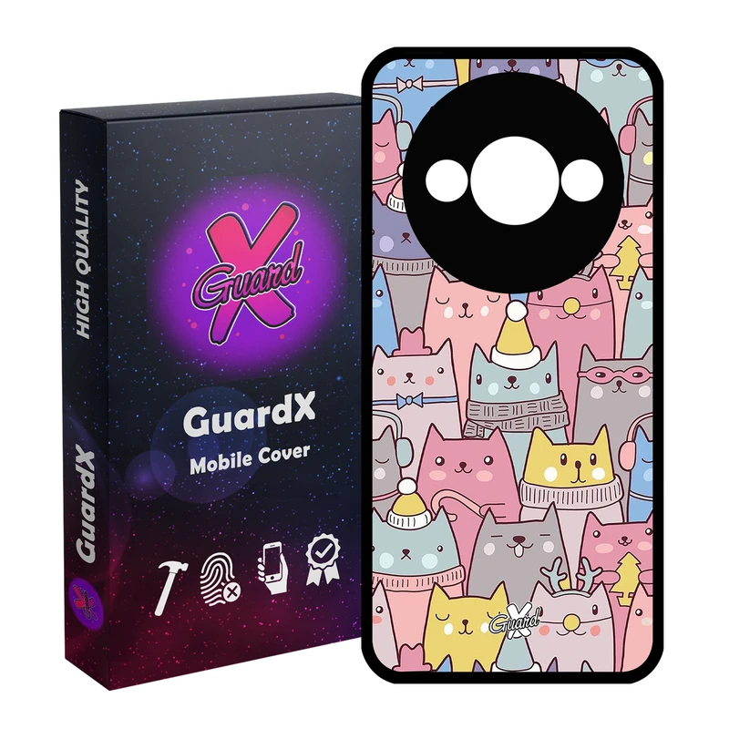 کاور گارد ایکس طرح Cat مدل Glass10074 مناسب برای گوشی موبایل شیائومی Redmi A3 4G/ A3X 4G/ Poco C61