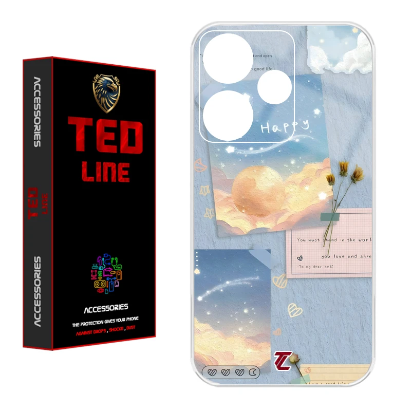 کاور تد لاین طرح کلاژ هنری کد 1127 مناسب برای گوشی موبایل شیائومی Redmi 13 4G