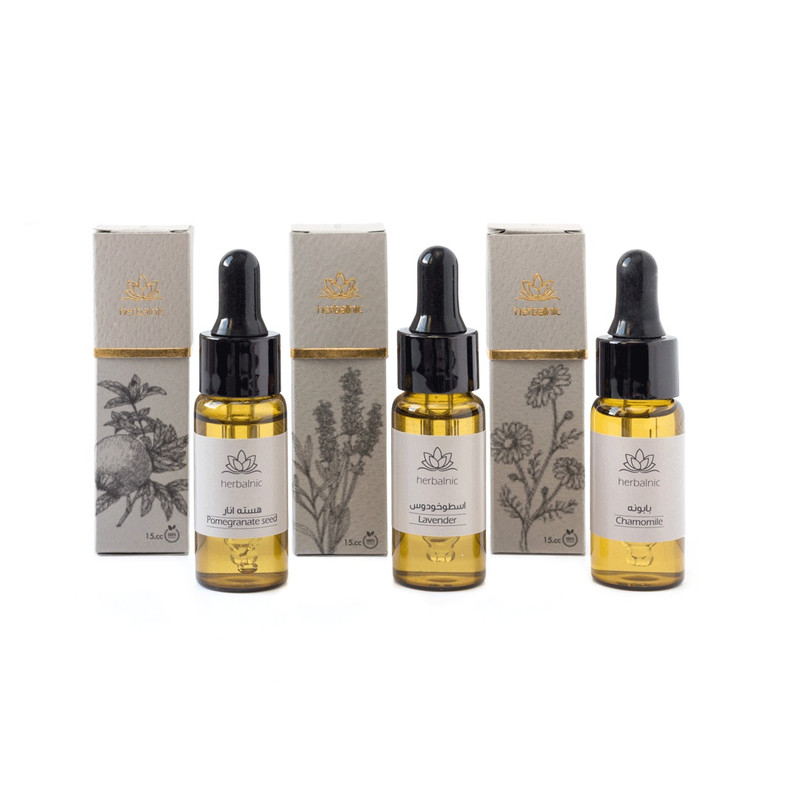 روغن مو هربال نیک مدل گیسو طلا حجم 15 میلی لیتر مجموعه 3 عددی