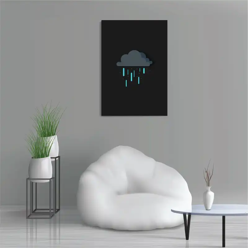 پوستر طرح مینیمال ابر بارانی مدل M0313