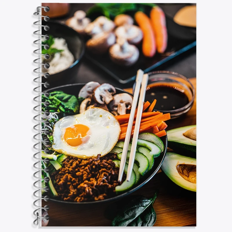 دفتر زبان 50 برگ خندالو مدل سه خط طرح سالاد  کد F83