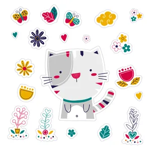 استیکر دیواری کودک تُکتم مدل cute cat مجموعه 20 عددی