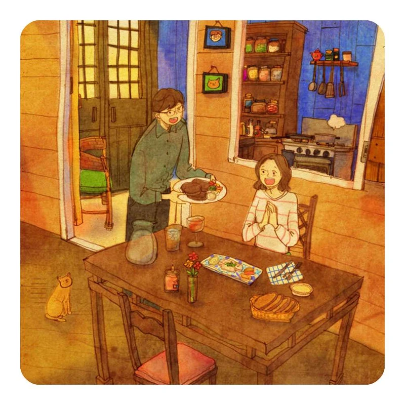 مگنت طرح عاشقانه کارتونی مدل mg10105