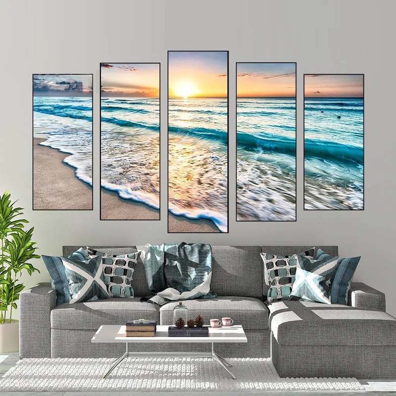 تابلو آتریسا مدل   طرح مدرن مدل AT0086 مجموعه 5 عددی