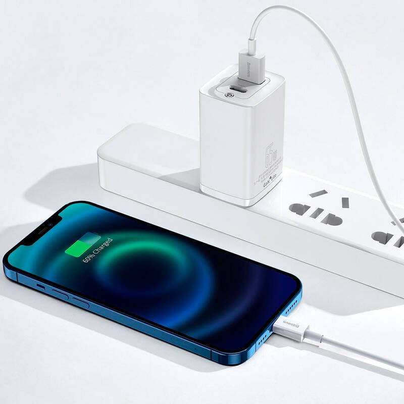 کابل تبدیل USB به لایتنینگ باسئوس مدل FAST-CALYS طول 2 متر