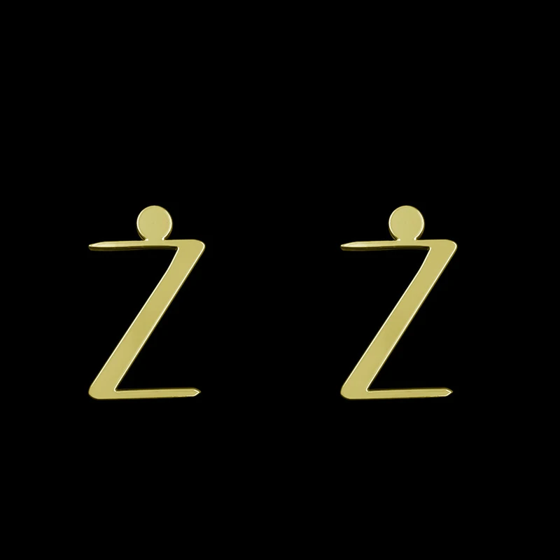 گوشواره طلا 18 عیار زنانه مدوپد مدل حرف Z کد GA1-16806