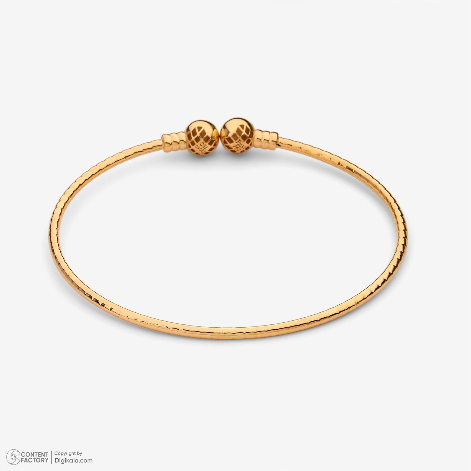 بنگل طلا 18 عیار زنانه حافا گلد مدل یورمن کد bn007 -  - 2