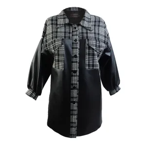 پالتو زنانه مدل چرم کوتاه