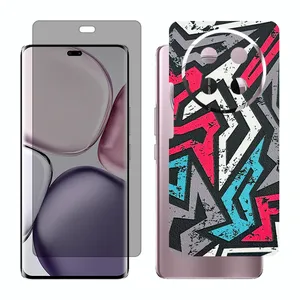Glass Together model privacy screen protector suitable for Honor X9c mobile phone with back cover sticker