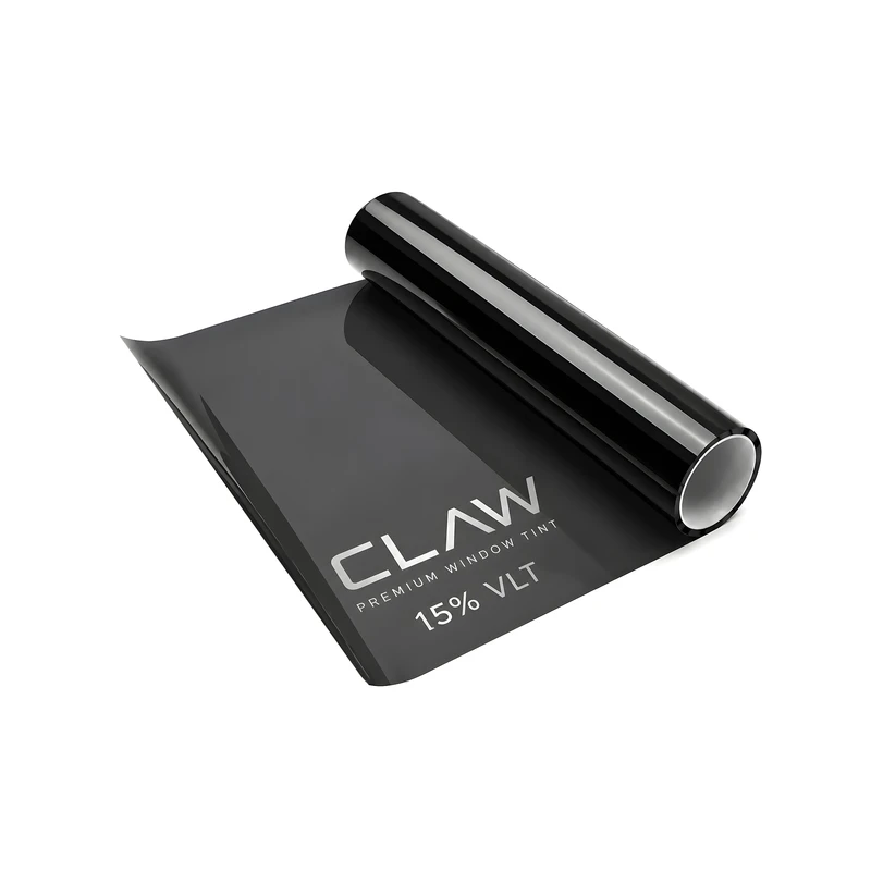 برچسب دودی شیشه خودرو کلاو مدل ضد خش 15 درصد آنتی یووی یک لایه کد claw-tat-15-1 رول 4 متری