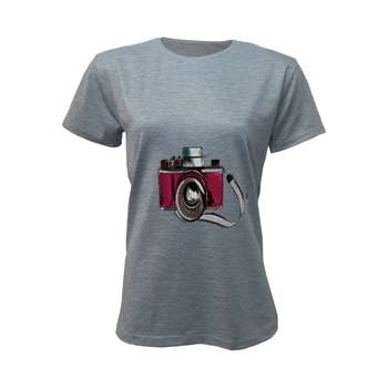 تی شرت آستین کوتاه زنانه طرح Camera کد 49