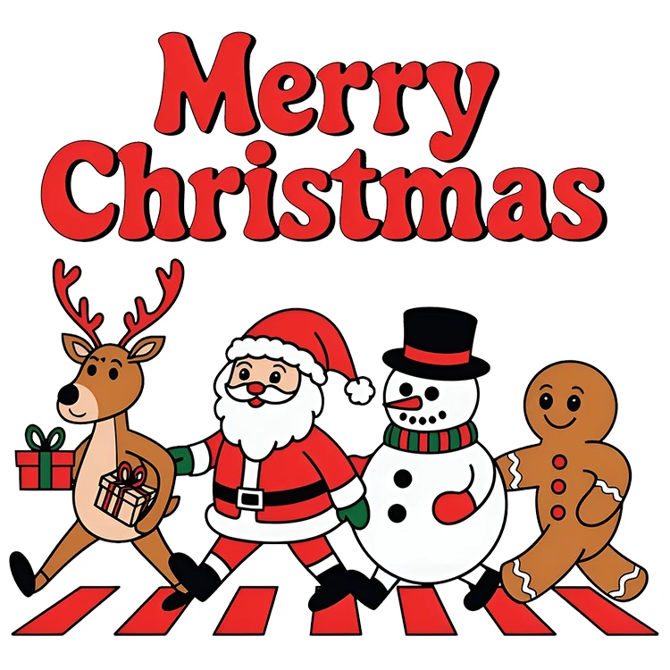 استیکر پارچه و لباس پاد آفرین مدل کریسمس کد DKST662