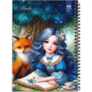 دفتر نقاشی 40 برگ انتشارات بله طرح دختر و روباه کد A4-K513