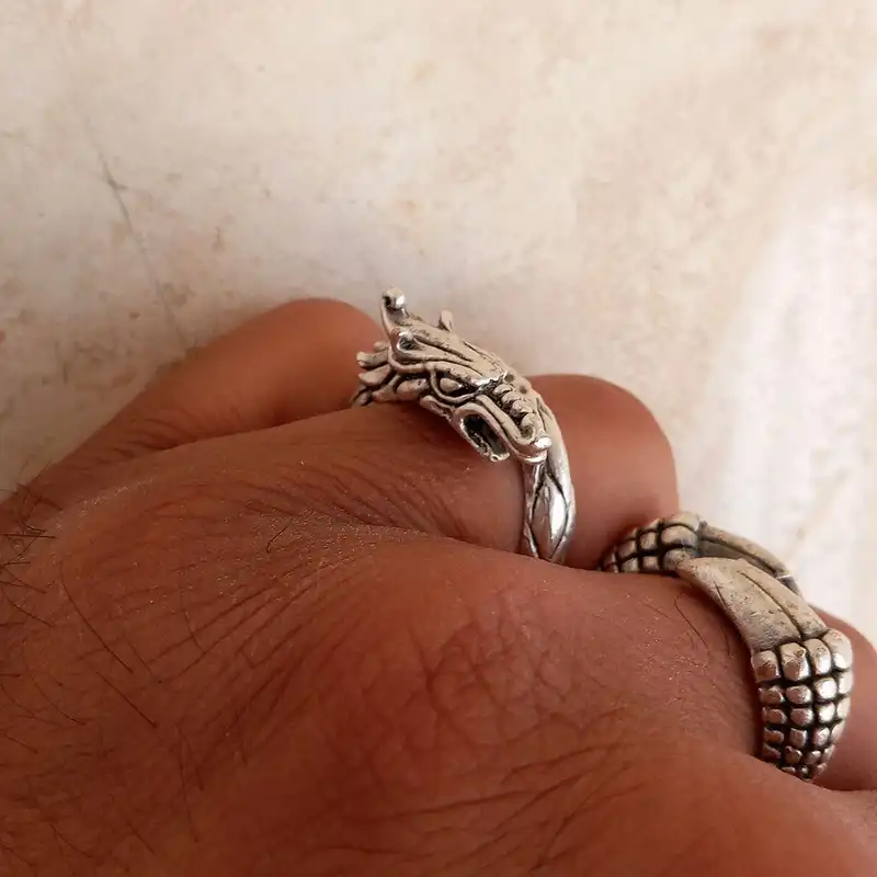انگشتر مردانه مدل اژدها کد 032