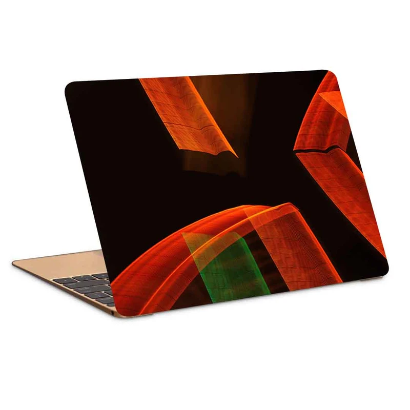 استیکر لپ تاپ طرح lines stripes red background کد P-855 مناسب برای لپ تاپ 15.6 اینچ