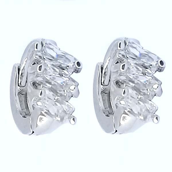 گوشواره دخترانه ژوپینگ مدل سه نگین کد 1286