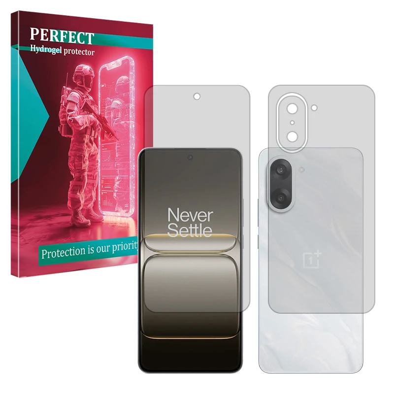 محافظ صفحه نمایش مات پرفکت مدل Tough مناسب برای گوشی موبایل وان پلاس Nord CE5 به همراه محافظ پشت گوشی