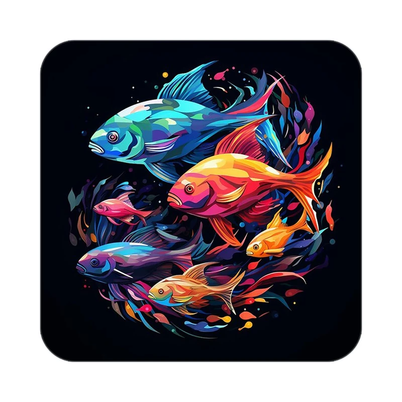 زیر لیوانی کاکتی طرح حیوانات رنگی مدل mp26899