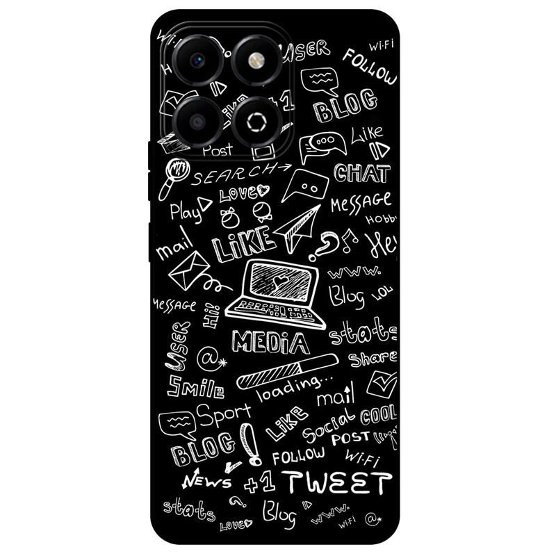 کاور مگافون طرح رسانه های اجتماعی مدل 1898 مناسب برای گوشی موبایل آنر X7C