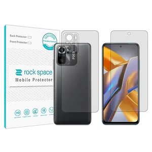 Rockspace transparent screen protector HyGEL model suitable for Xiaomi Poco M5s mobile phone with back protector