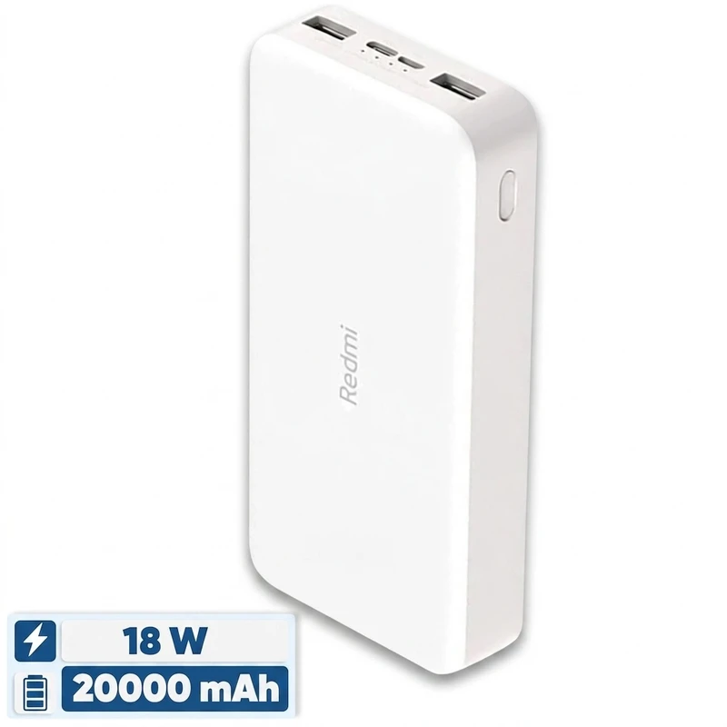 پاوربانک 18 وات شیائومی مدل Redmi PB200LZM ظرفیت 20000 میلی آمپر ساعت
