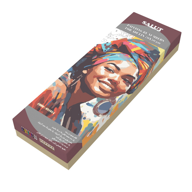 بسته رنگ آمیزی سالوت مدل آکرولیک کد 031014 مجموعه 18 عددی