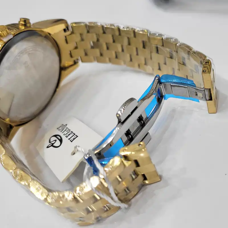 ساعت مچی عقربه‌ای مردانه الگانس مدل سه موتور فعال کرنوگراف کد 201