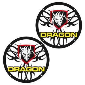 قاب میدرنج خودرو طرح DRAGON مناسب برای میدرنج 6 اینچ بسته 2 عددی