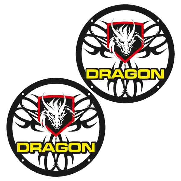 قاب میدرنج خودرو طرح DRAGON مناسب برای میدرنج 8 اینچ بسته 2 عددی