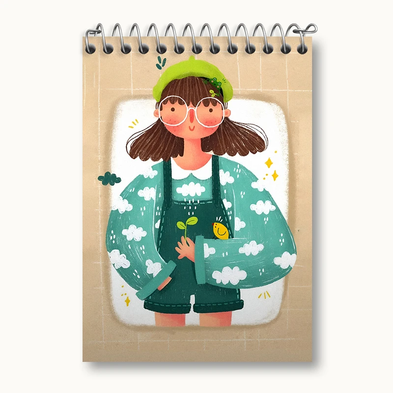 دفتر یادداشت 50 برگ خندالو طرح دخترانه کد N5632