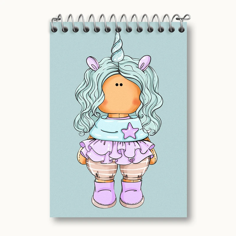 دفتر یادداشت 50 برگ خندالو طرح دخترانه کودکانه کد N1810