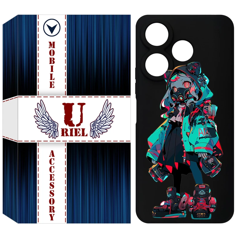 کاور یوریل مدل KSH کد 58 طرح دختر گربه ای مناسب برای گوشی موبایل شیائومی Redmi 13x