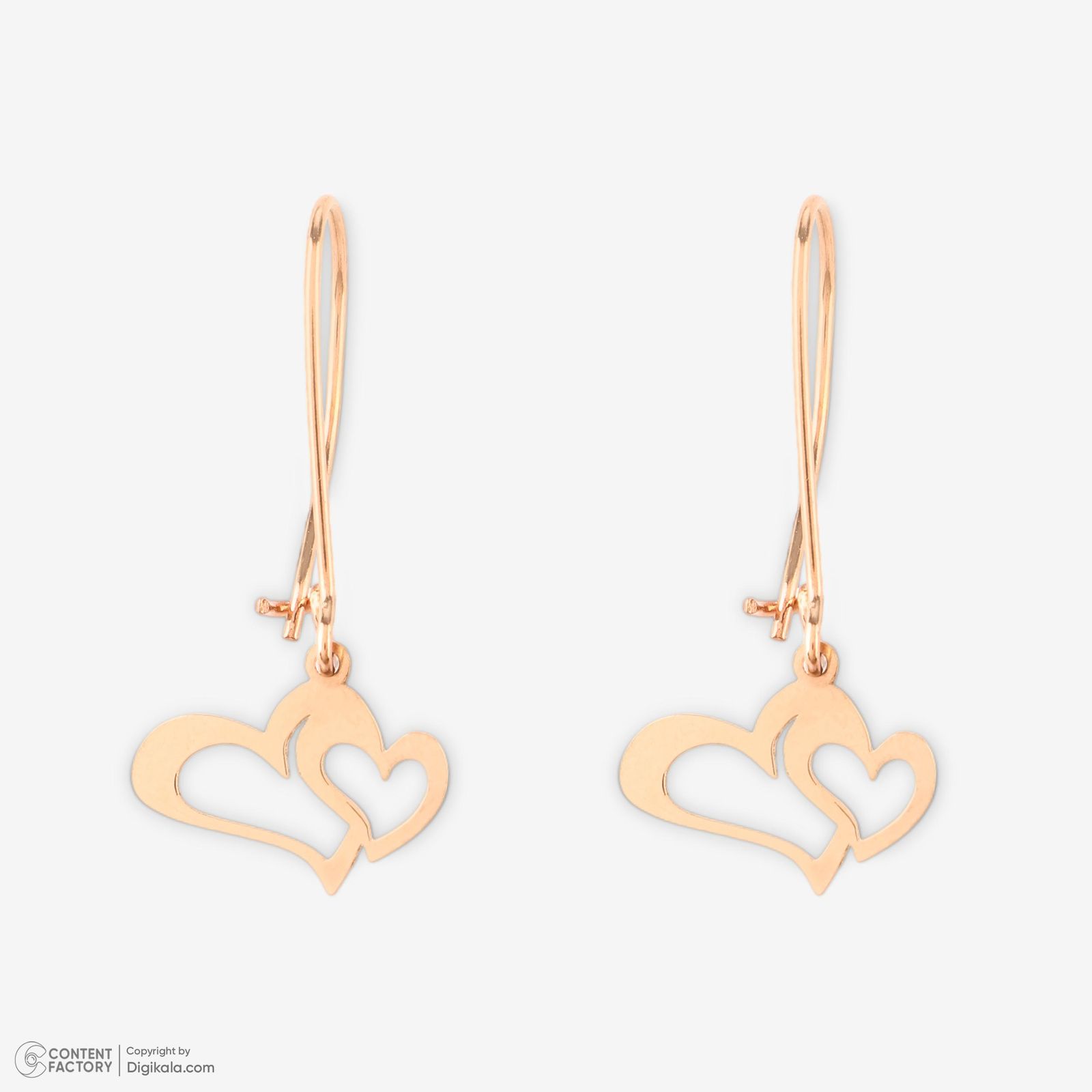 نیم ست طلا 18 عیار زنانه حافا گلد مدل قلب کد nim20 -  - 10