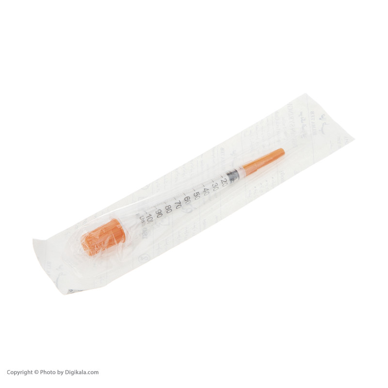 سرنگ 1 سی سی انسولین حلما طب مدل یکپارچه بسته 50 عددی