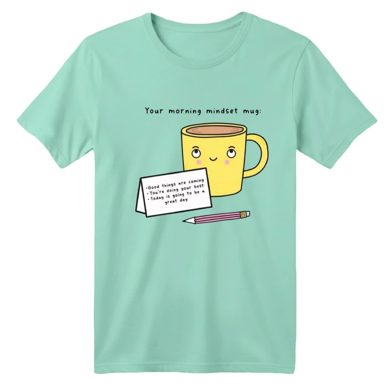 تی شرت آستین کوتاه بچگانه مدل فنجون و نوشته