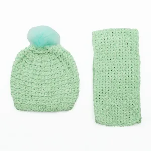 ست کلاه و شال گردن بافتنی بچگانه مدل Pi-87