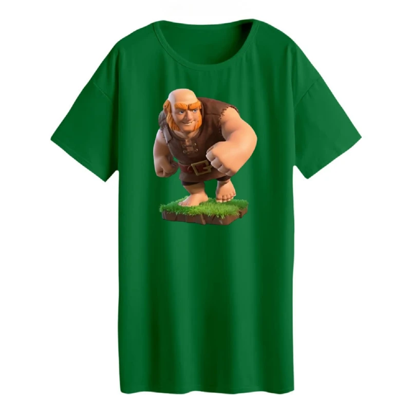 تی شرت لانگ زنانه مدل کلش رویال کد 12