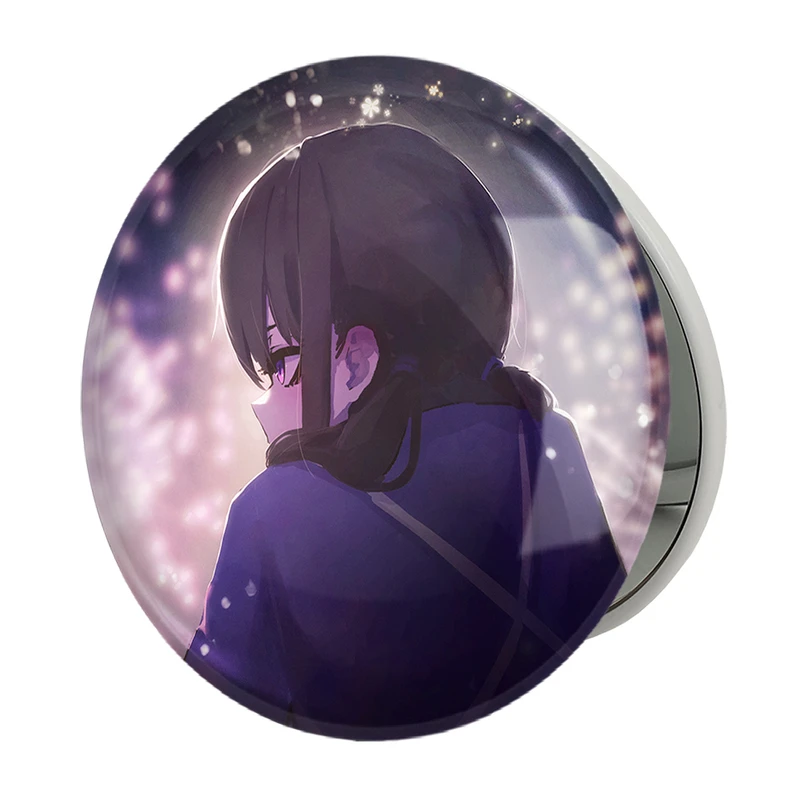 آینه جیبی خندالو طرح تاکینا انیمه لیکوریس ریکویل Lycoris Recoil مدل تاشو کد 23052 