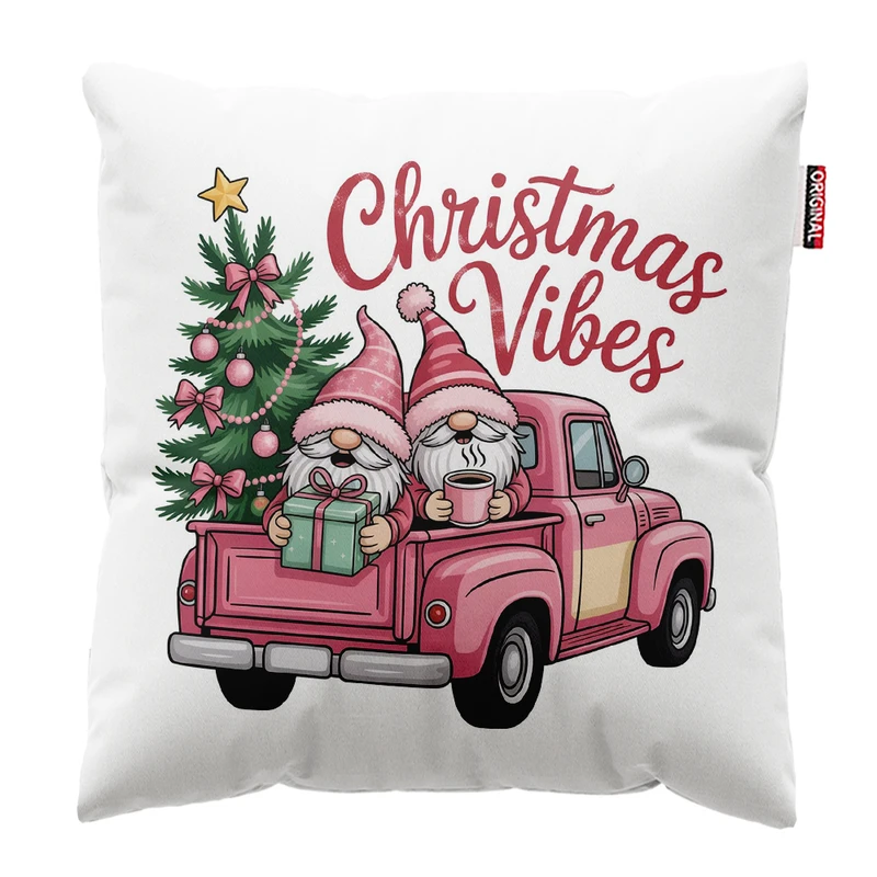 کوسن پاد آفرین مدل کریسمس طرح بابانوئل کاج گوزن آدم برفی کد PK302584 سایز 30*30 سانتی متر