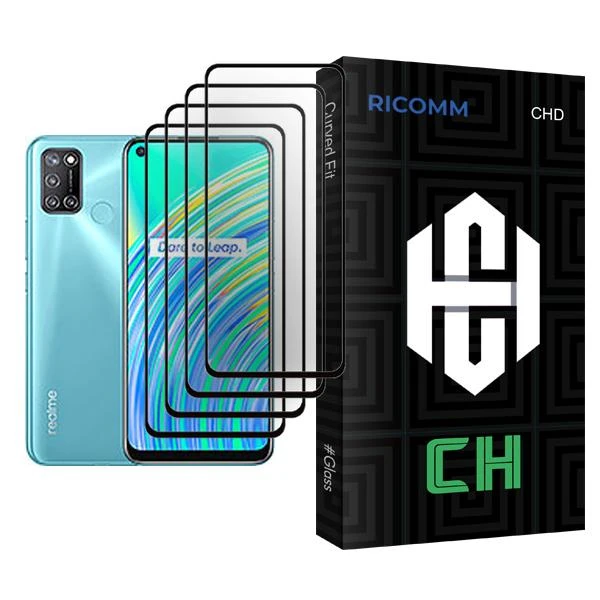 محافظ صفحه نمایش ریکام مدل CH Glass MIX004 مناسب برای گوشی موبایل ریلمی C17 بسته چهار عددی