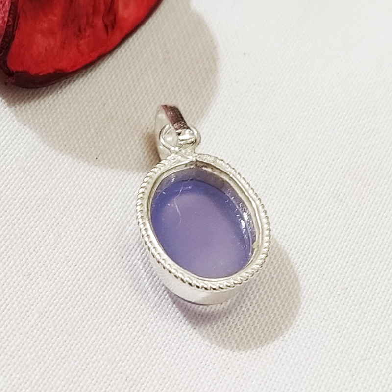 آویز گردنبند نقره زنانه سلین کالا مدل عقیق کبود ce-As155