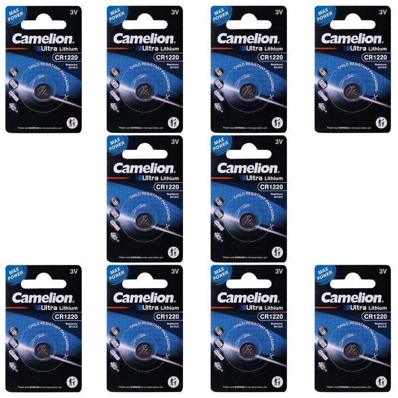 باتری سکه ای کملیون مدل CR-1220 بسته 10 عددی