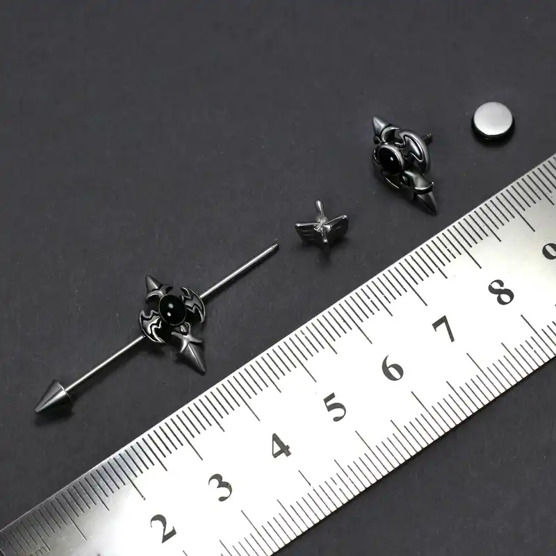 پیرسینگ گوش زنانه پایتخت مدل PS993 مجموعه دو عددی