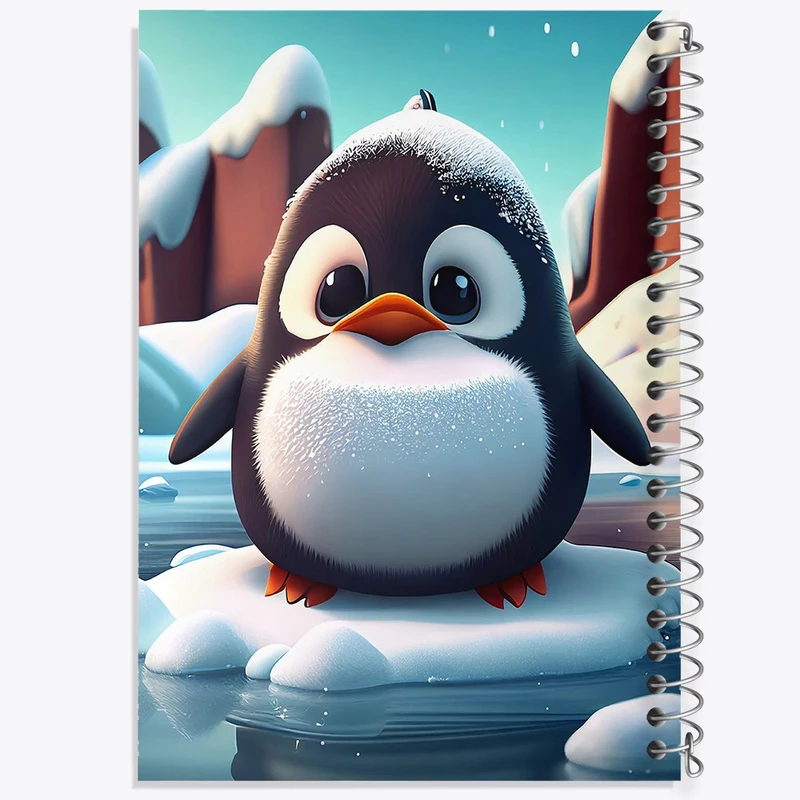 دفتر شطرنجی 50 برگ خندالو مدل پنگوئن کیوت کد N1576