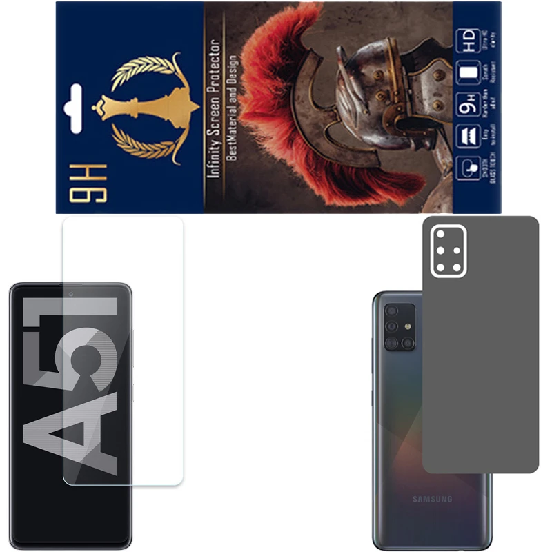 محافظ صفحه نمایش اینفینیتی مدل PRO مناسب برای گوشی موبایل سامسونگ GALAXY A51 4G به همراه برچسب پوششی 