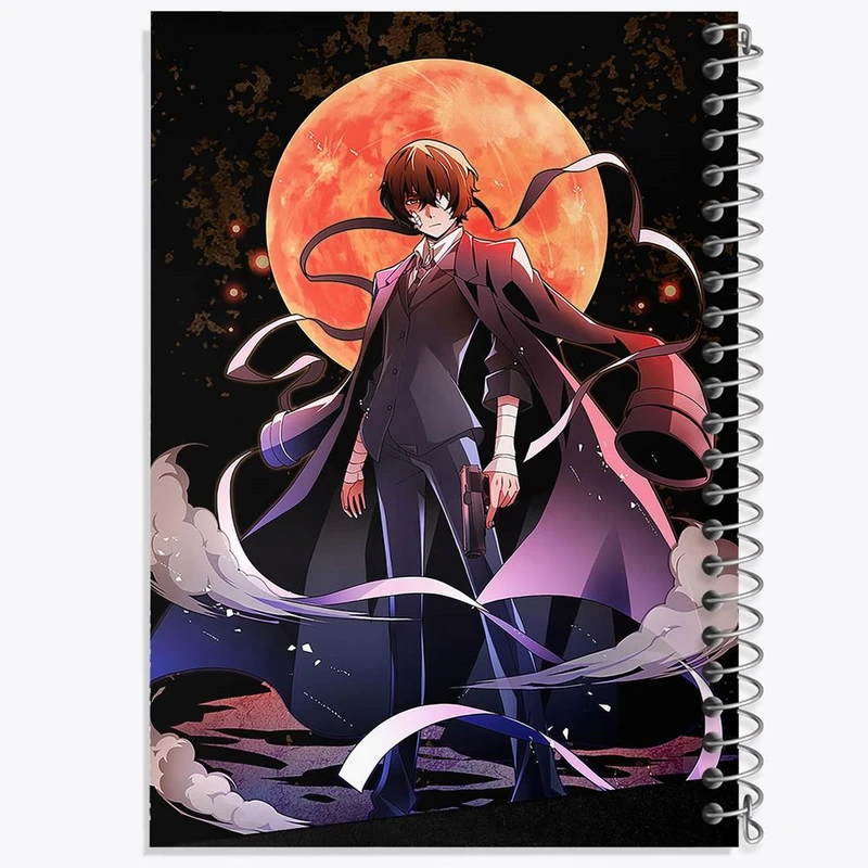 دفتر شطرنجی 50 برگ خندالو طرح دازای سان انیمه سگ های ولگرد بانگو کد 15671