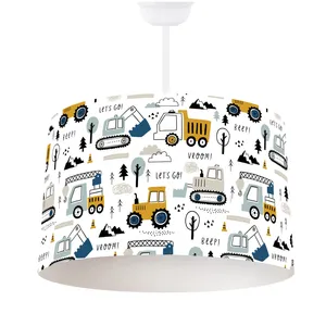 لوستر کودک طرح ماشین های راه سازی