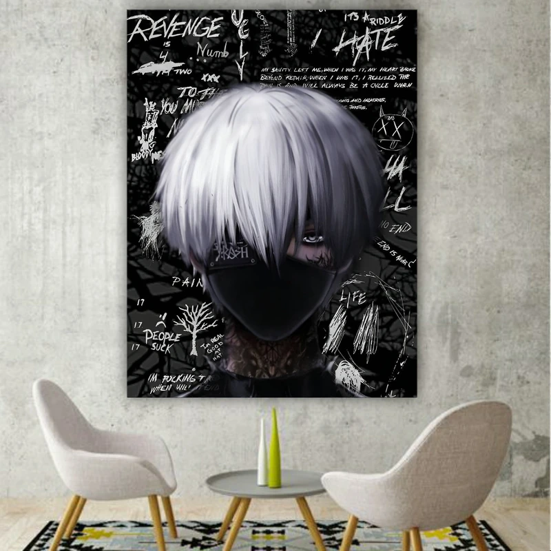 تابلو بوم طرح مخمل مدل انیمه کد BK1384