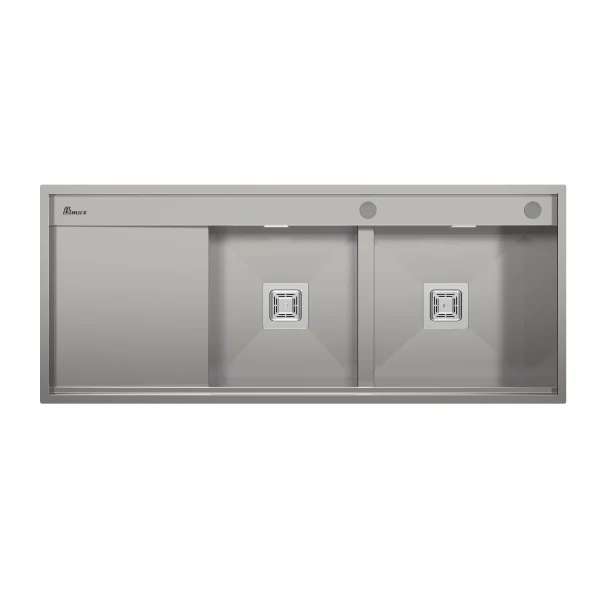 سینک ظرفشویی استیل توکار دو لگنه بیمکث مدل 4704