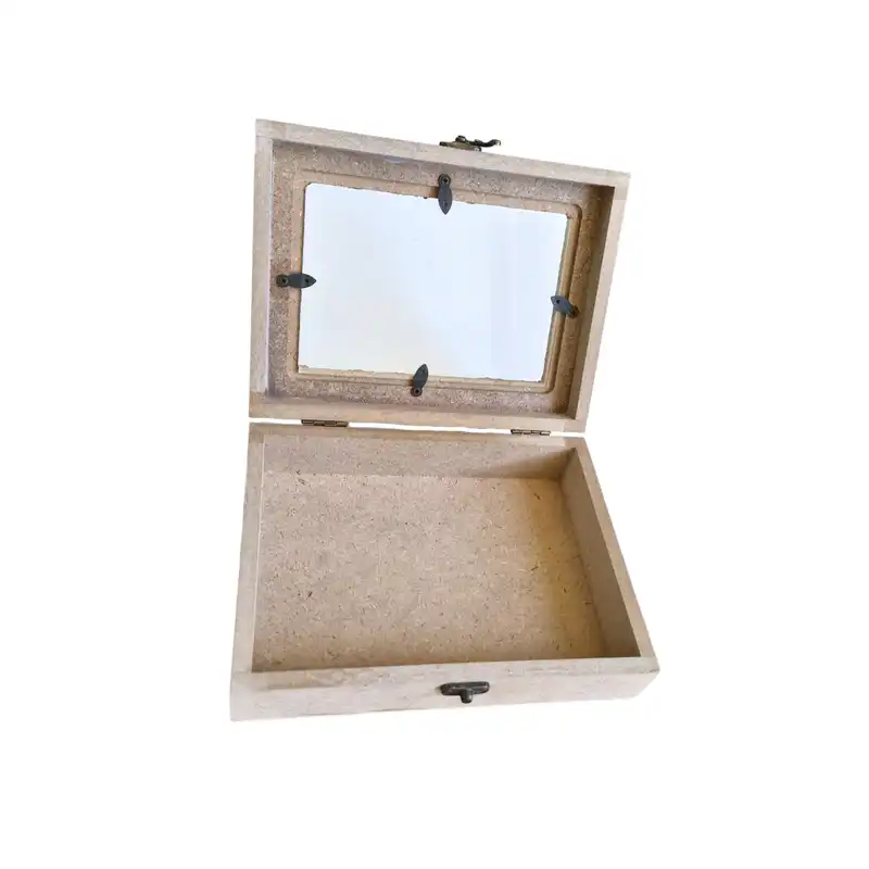 جعبه چوبی مدل خام درب دار